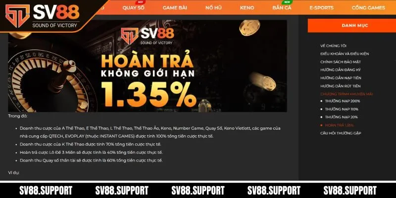 Hoàn trả tiền cược