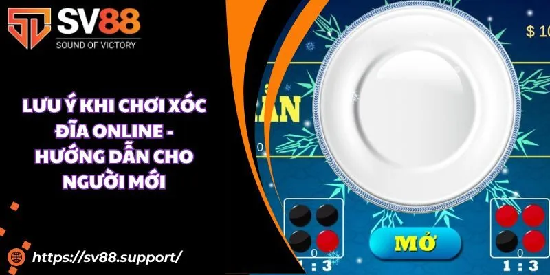 Lưu ý khi chơi xóc đĩa online - Hướng dẫn cho người mới