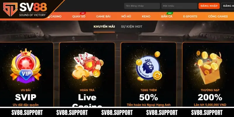 Tổng hợp khuyến mãi SV88 mới nhất năm 2024